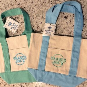 Trader Joe's Mini Canvas Tote Bags